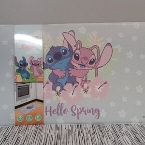 Disney Hello Spring Stitch and Angel Anti Fatigue Kitchen Mat